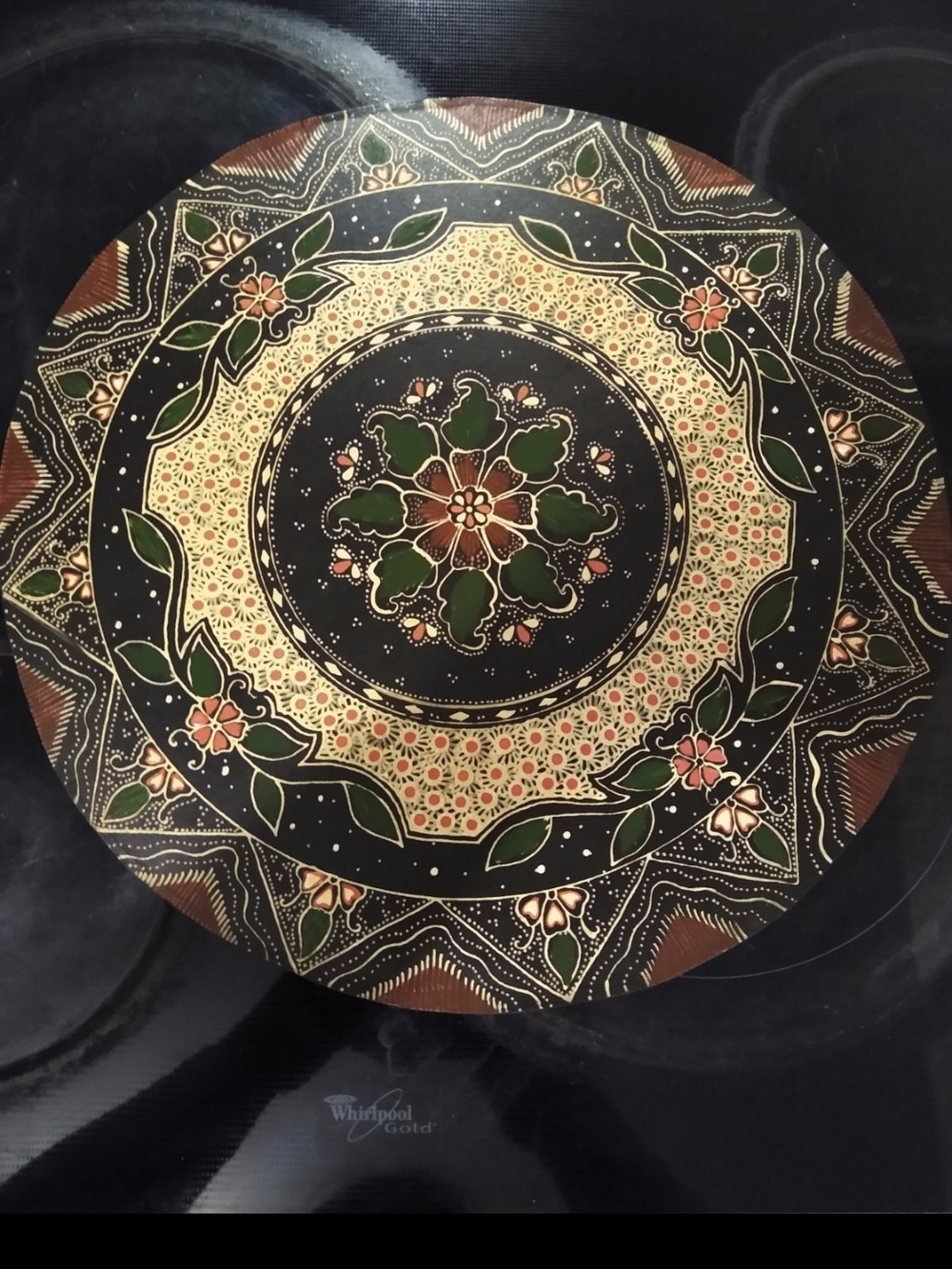 Target Vintage Hand-Painted Decorative Round Charger with Floral Set Of 2